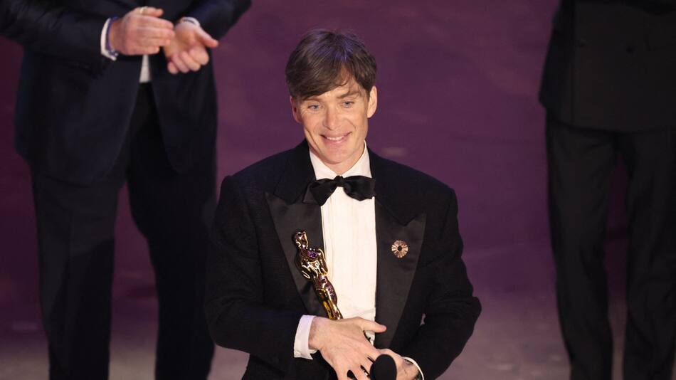 Cillian Murphy en los Oscars 2024. Foto: Reuters.