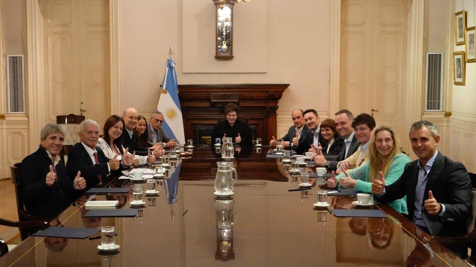 Reunión de Gabinete de Javier Milei. Foto: Presidencia