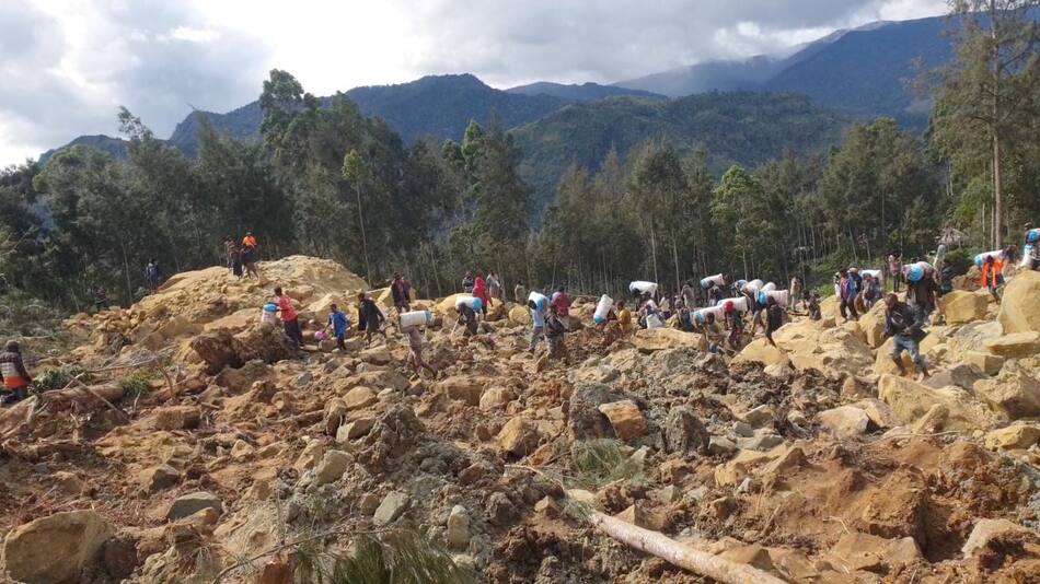 Deslizamiento de tierra en Papúa Nueva Guinea. Foto: Reuters.