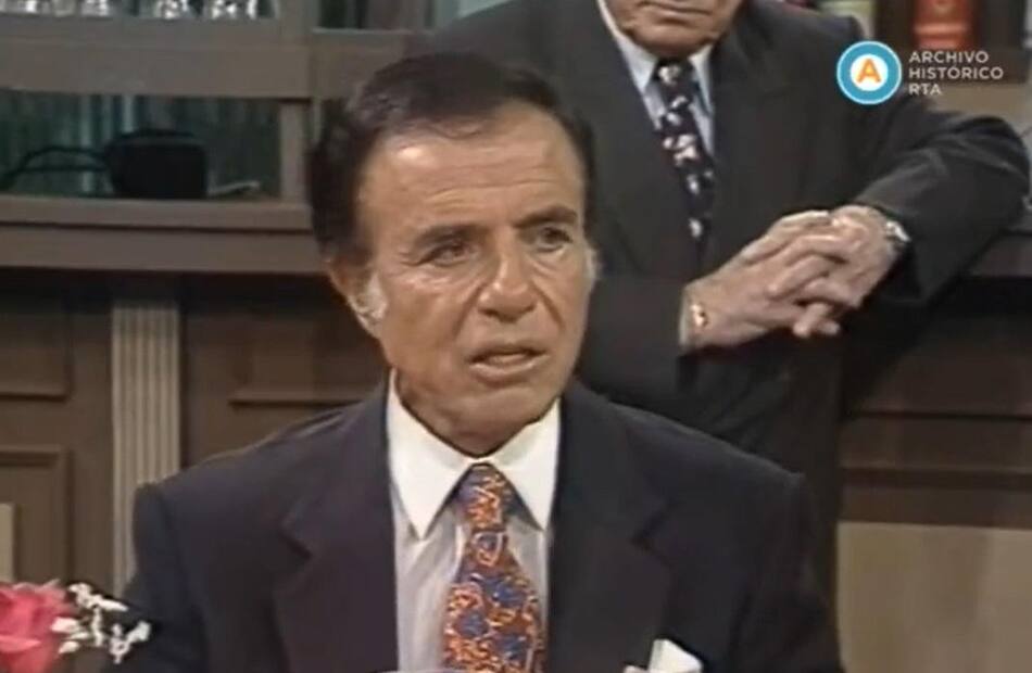 Carlos Menem en Polémica en el Bar, captura de TV
