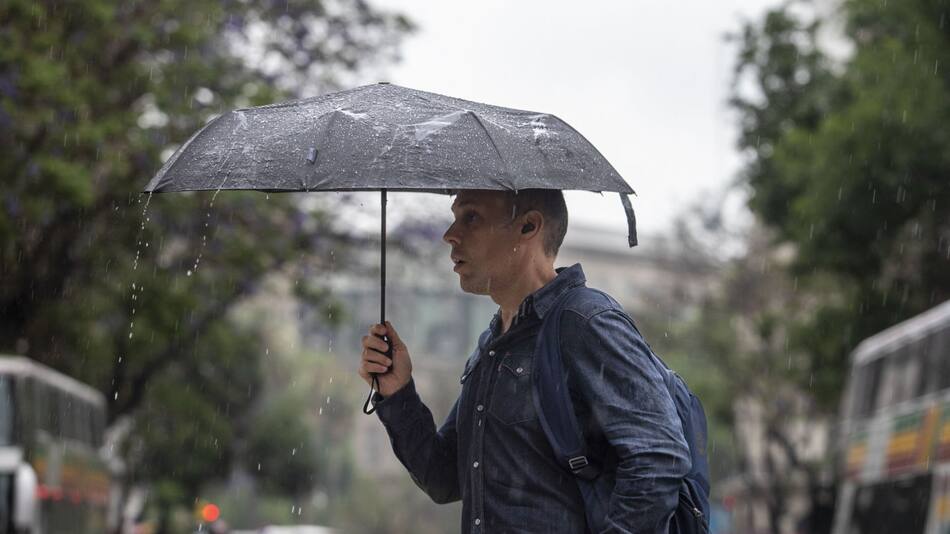 Lluvias y tormentas en Argentina. Foto: NA.