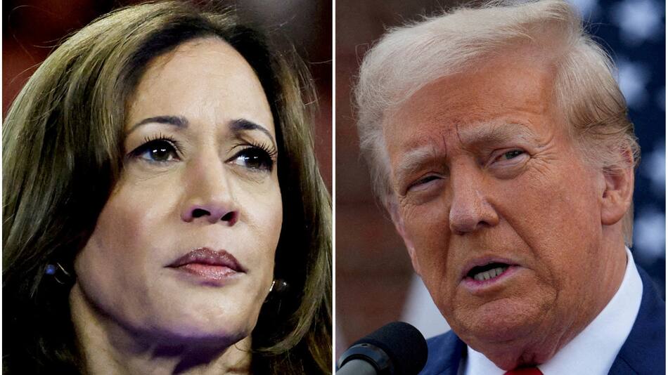 Donald Trump y Kamala Harris, los candidatos a las elecciones en EEUU. Foto: Reuters.