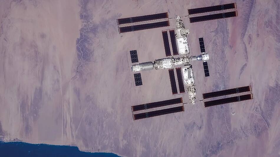 Estación Espacial china. Foto: X @SciencNews