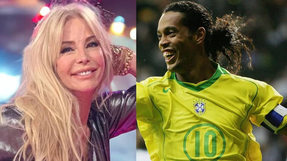 Graciela Alfano y Ronaldinho. Fuente: Captura