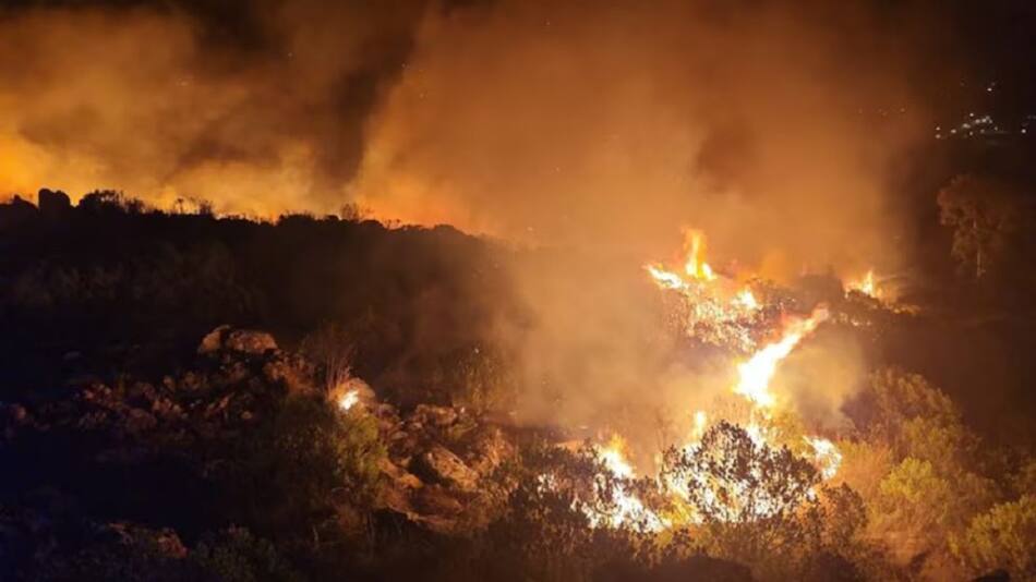 Incendio en Tandil. Foto: Portal El Eco