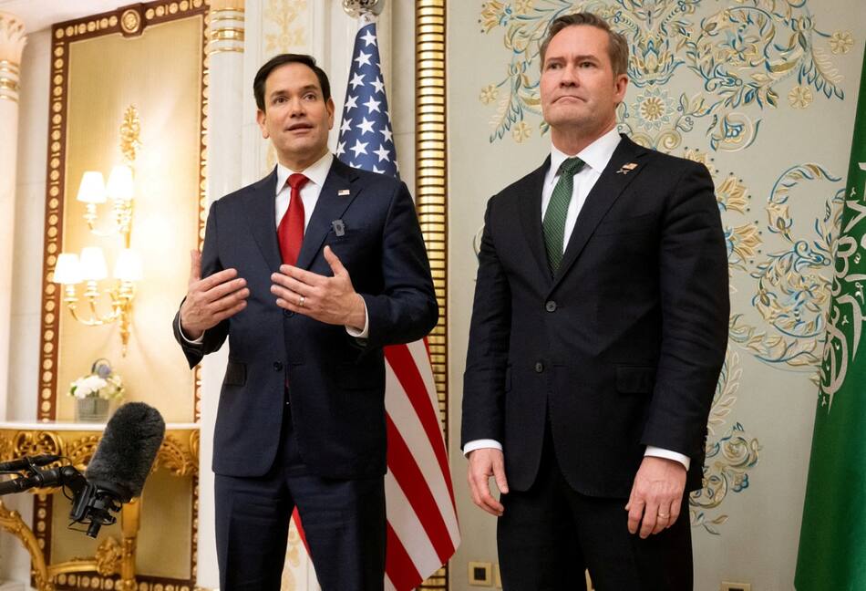 Marco Rubio y Mike Waltz. Foto: Reuters (Saul Loeb)