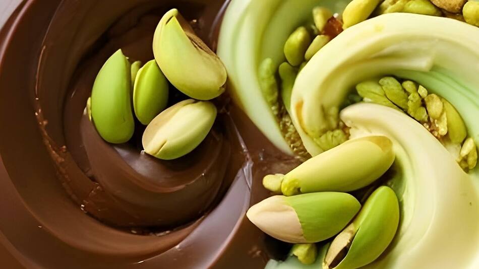 Chocolate y pistacho.
