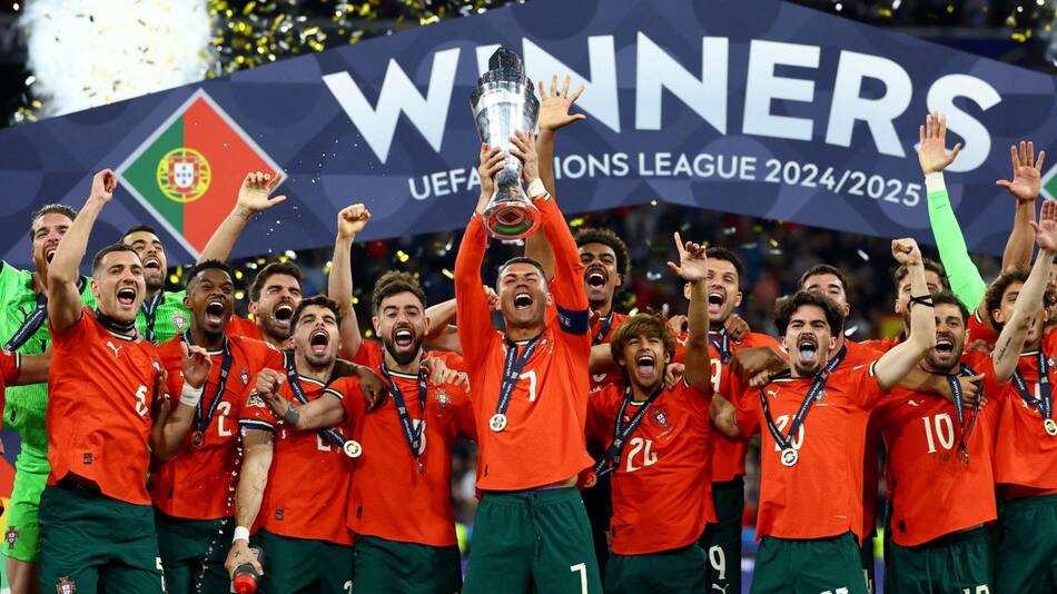 Portugal campeón de la Nations League. Foto: Reuters/Kai Pfaffenbach