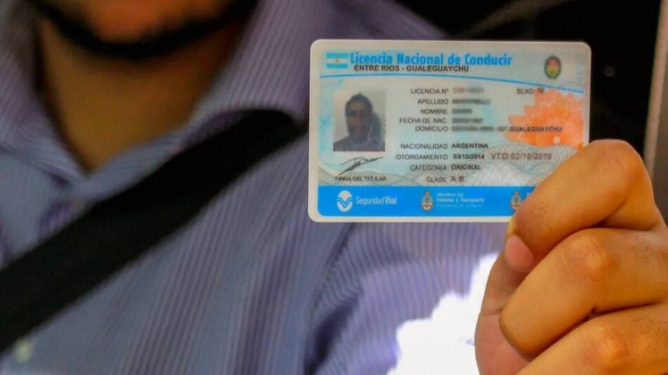 Licencia de conducir. Foto: Vialidad Nacional