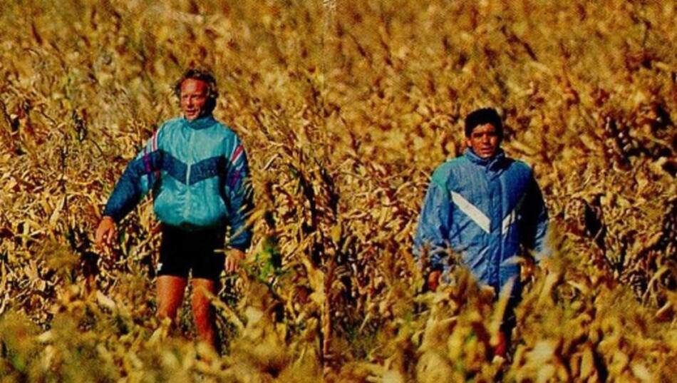 La preparación de Diego junto a Signorini para el mundial.