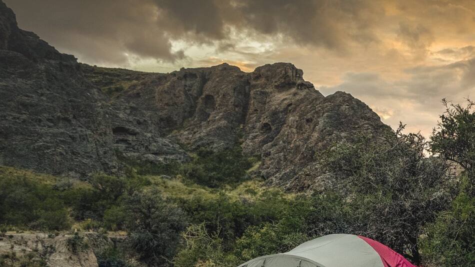 Camping Cañadón del Sauce, en Chubut. Foto: Facebook / Fundación Rewilding Argentina.