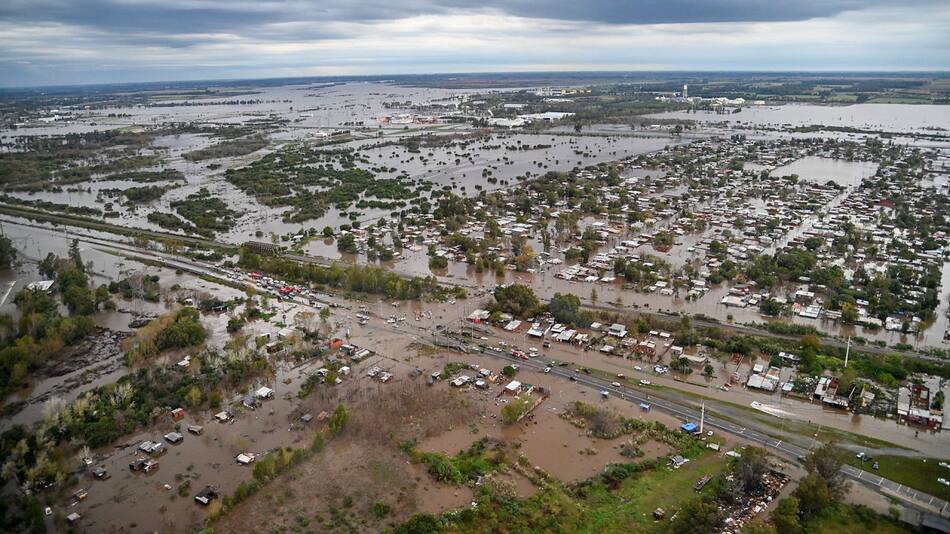 Inundaciones en Buenos Aires. Foto: Prensa Min. Defensa
