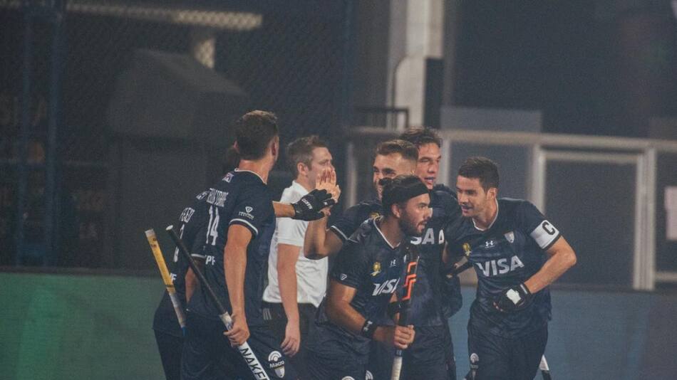 Los Leones; Mundial de Hockey India 2023. Foto: Twitter @DeportesAR.