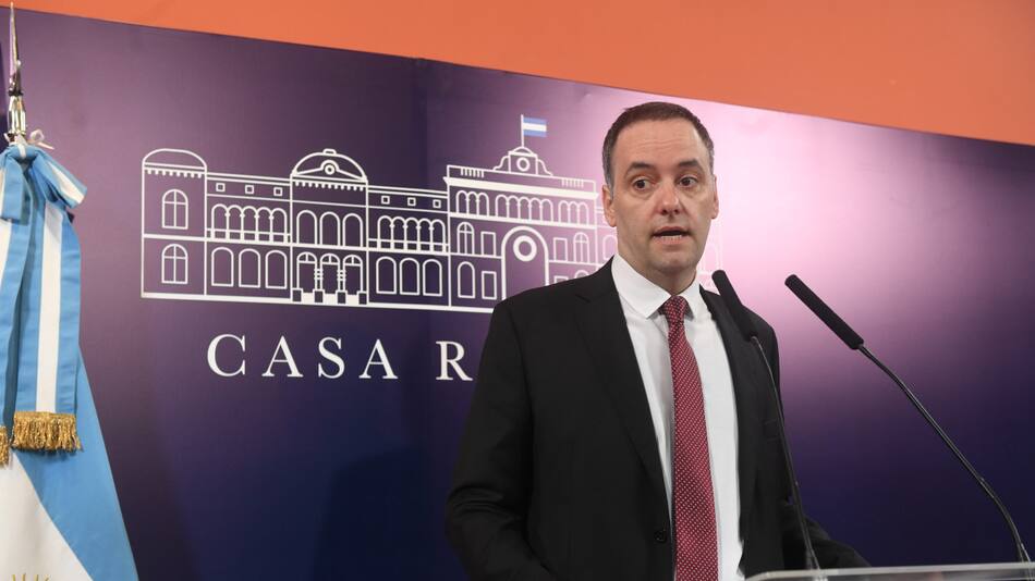Manuel Adorni, vocero presidencial. Foto: Télam.