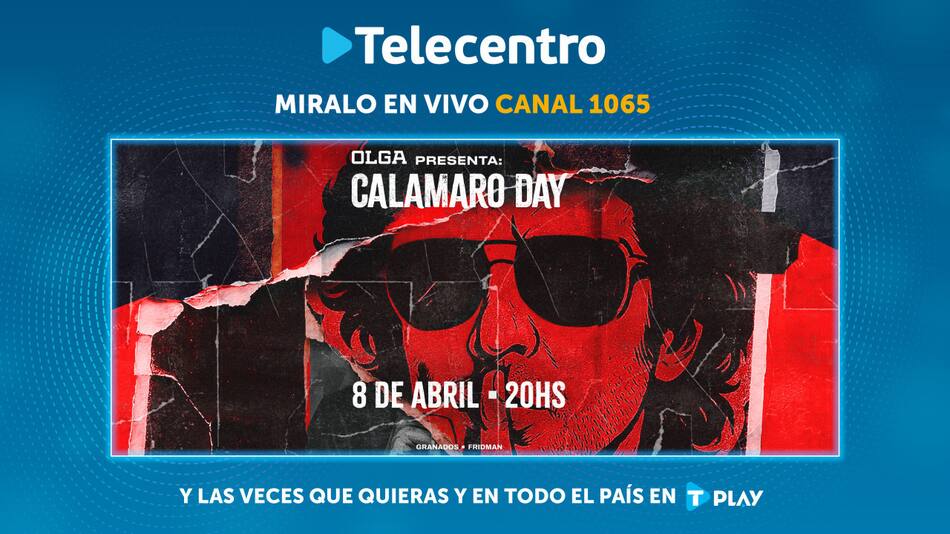 Telecentro transmitirá en vivo el Calamaro Day de Olga.