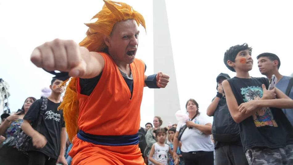 Fanáticos de Dragon Ball. Foto: NA