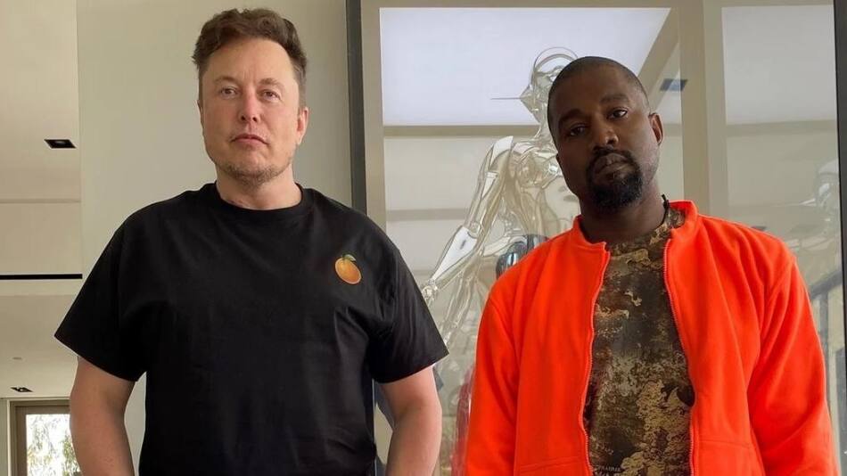 Elon Musk y Kanye West. Foto: Twitter Kanye West.