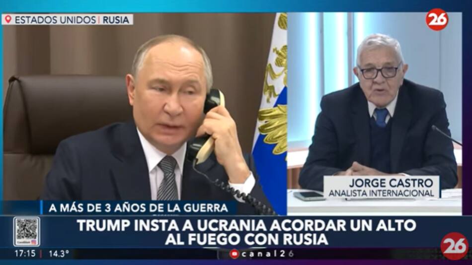 Jorge Castro sobre la comunicación entre Trump y Putin.