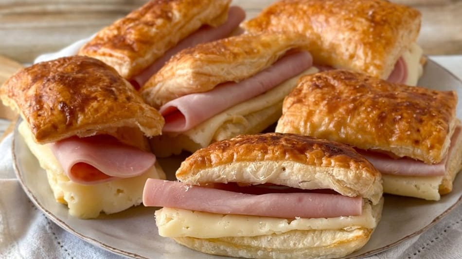 Fosforitos de jamón y queso. Fuente: Paulina Cocina
