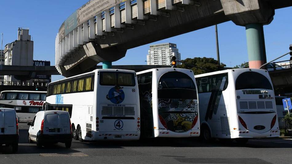 Protestas de micros en el Centro porteño, NA