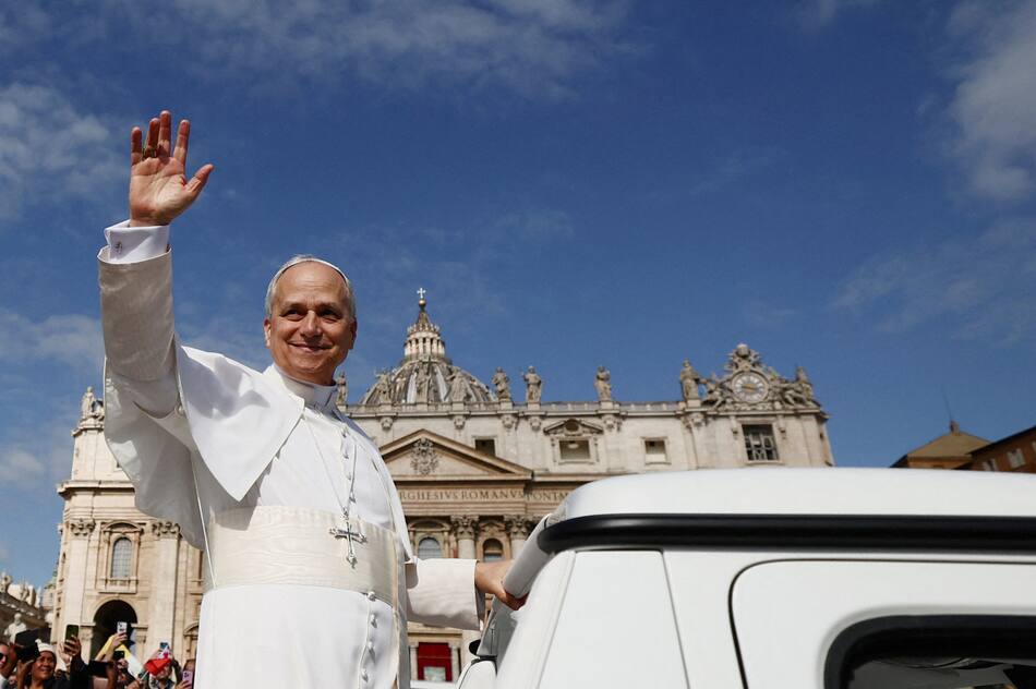 Entronización del Papa León XIV. Foto: Reuters/Yara Nardi.