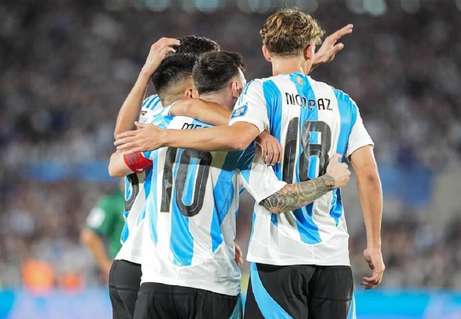 Nico Paz en la Selección Argentina. Foto: Instagram @nicopaz1o