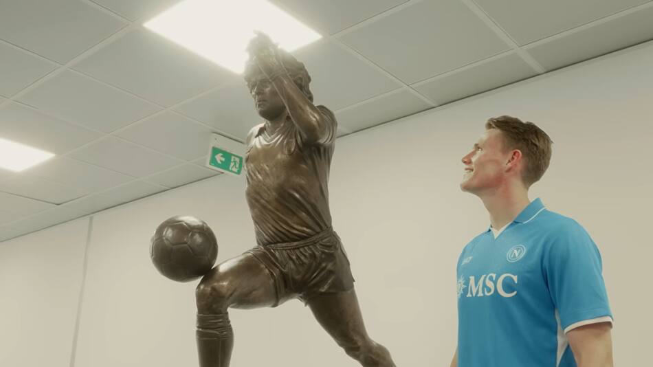 Scott McTominay, el escocés figura del Napoli admirador de Diego Maradona. Foto: captura