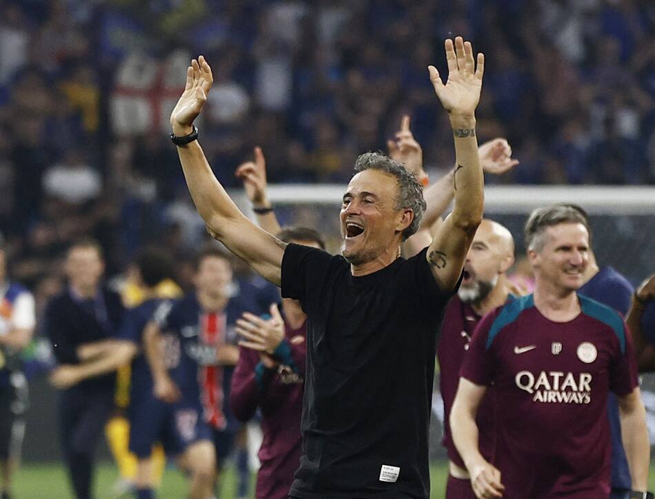 Luis Enrique, entrenador del PSG. Foto: REUTERS/Stephanie Lecocq