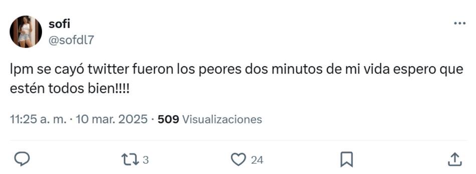Memes tras la caída de la red social X. Foto: captura X.