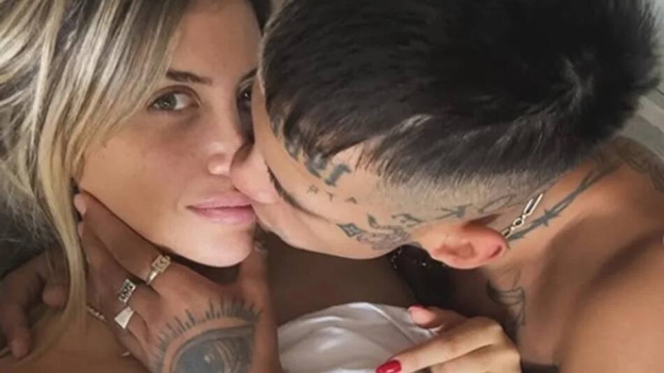 Wanda Nara y L-Gante. Foto: NA.