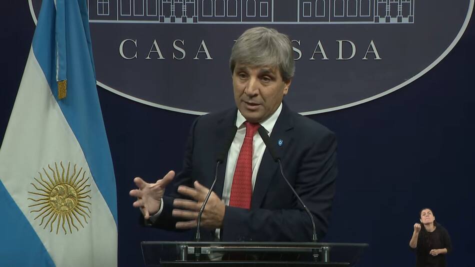 Luis Caputo. Foto: captura video.
