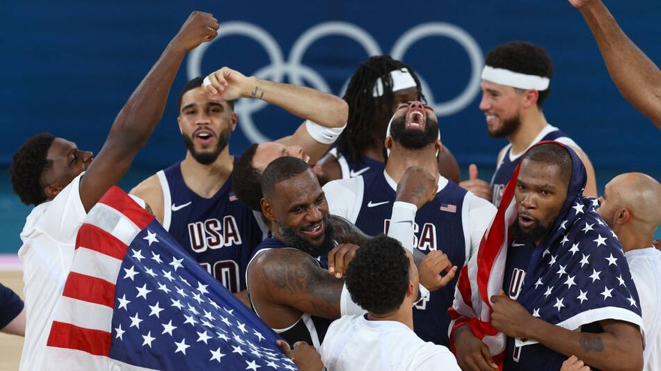 Estados Unidos ganó el oro en básquet en los Juegos Olímpicos. Foto: Reuters