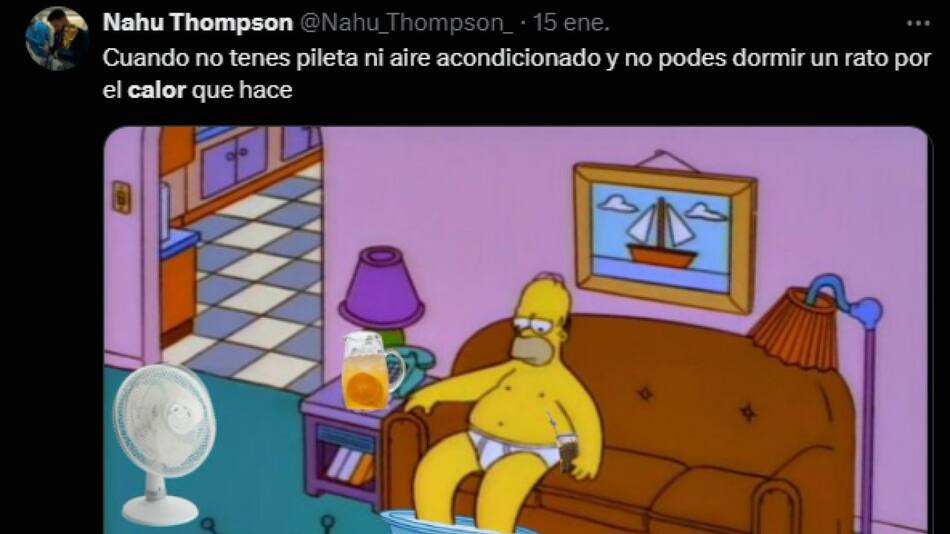 Meme ola de calor. Fuente: X
