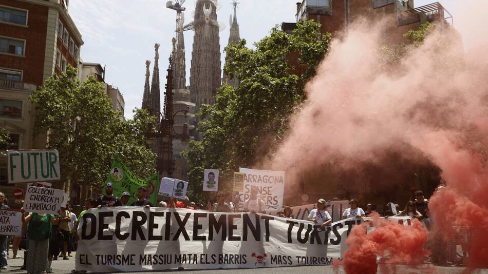 Protestas contra los turistas en Europa. Foto: Reuters/Bruna Casas