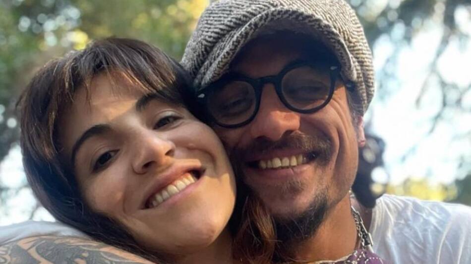 Gianinna Maradona y Daniel Osvaldo. Foto: X