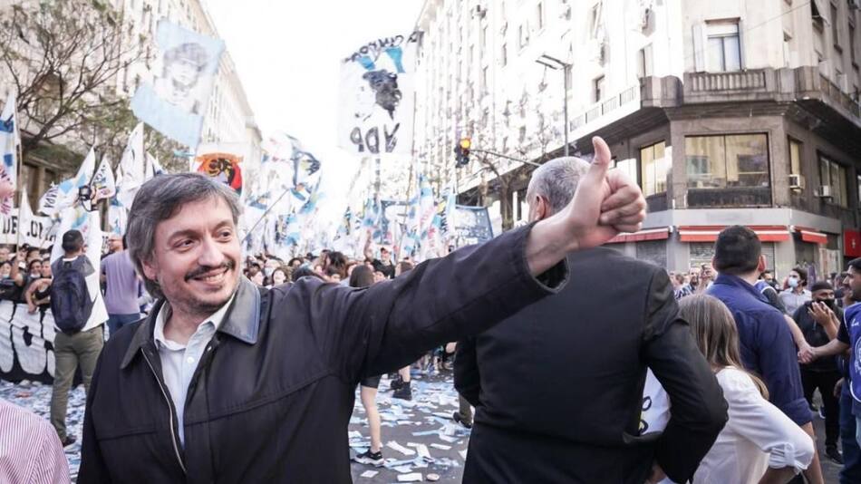 Máximo Kirchner durante el acto por el Día de la Militancia.