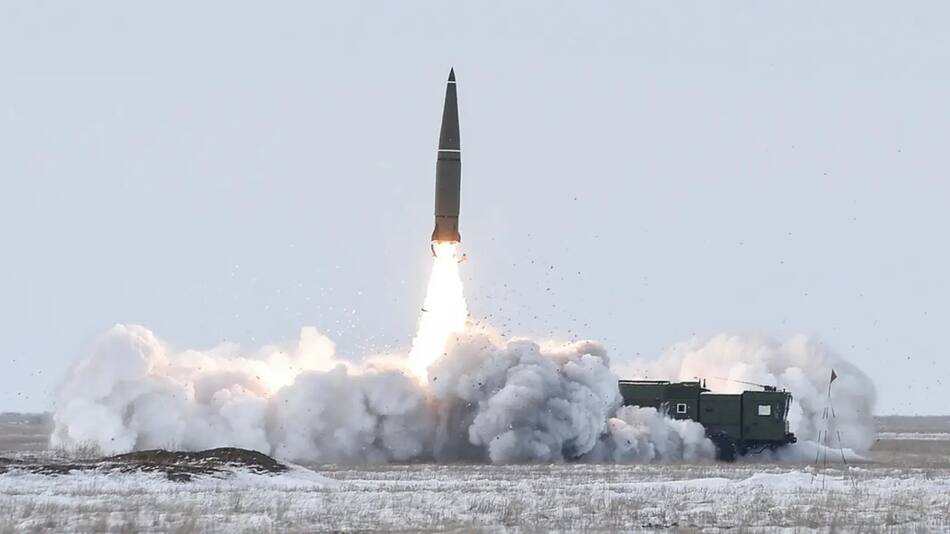 Lanzamiento de un misil Iskander. Foto: Ministerio de Defensa de Rusia