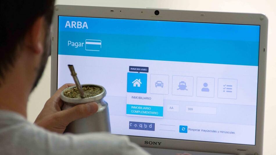 Página web de la ARBA. Foto: ARBA.