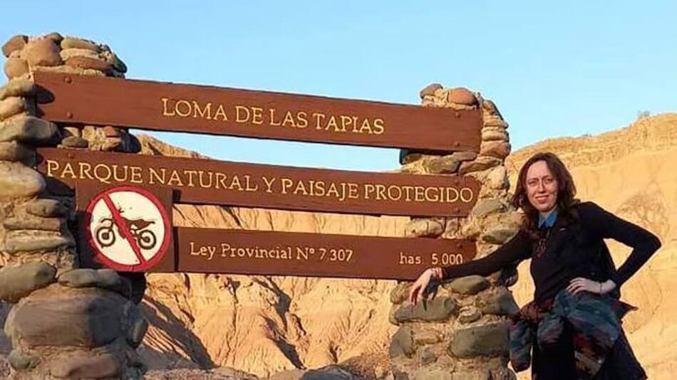 Julia Horn, la turista alemana desaparecida en San Juan. Foto X.
