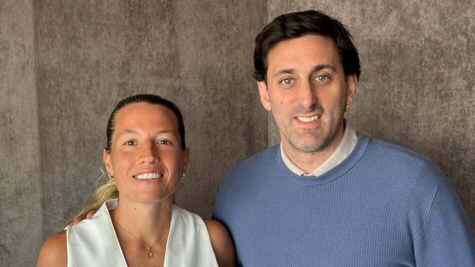 Diego Milito y Delfina Merino. Foto: Instagram DiegoMilito.