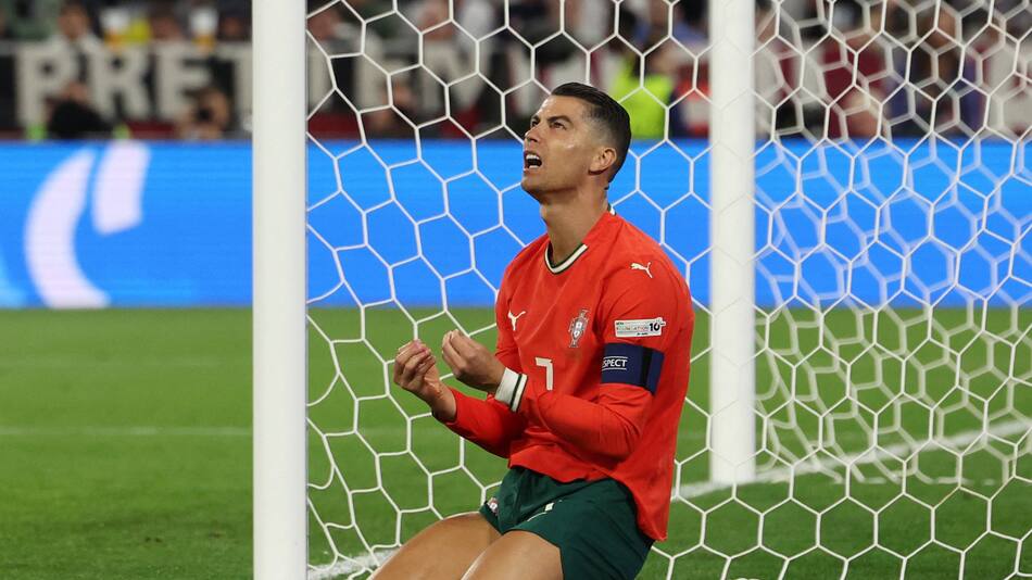 Cristiano Ronaldo en la UEFA Nations League. Foto: REUTERS.