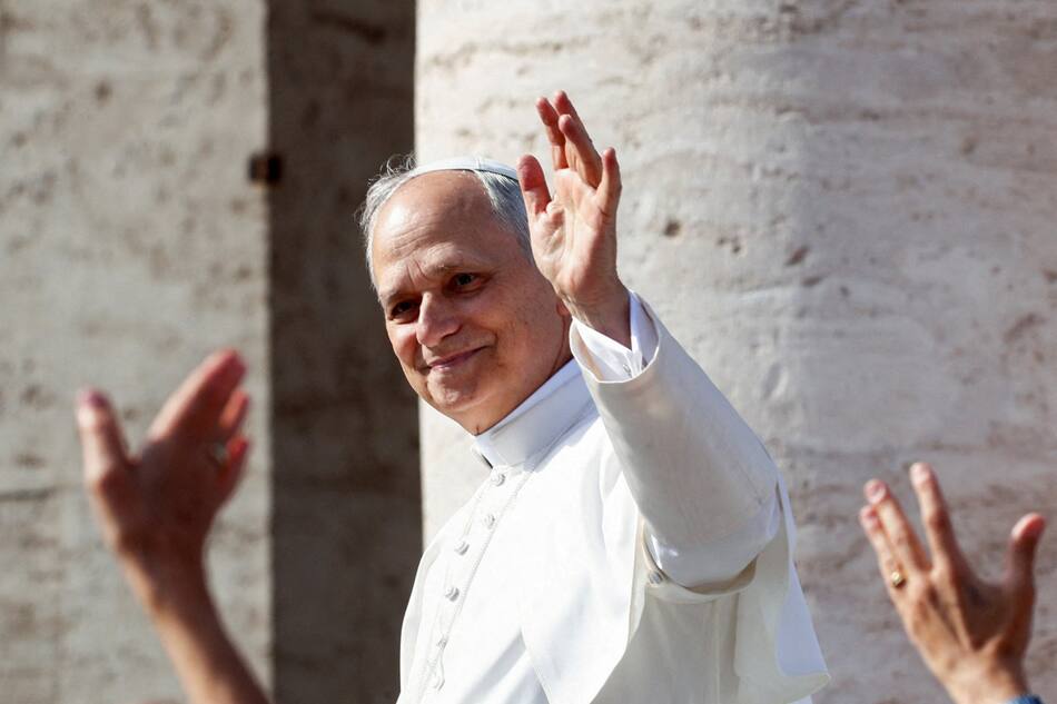 Entronización del Papa León XIV. Foto: Reuters/Alessandro Garofalo.