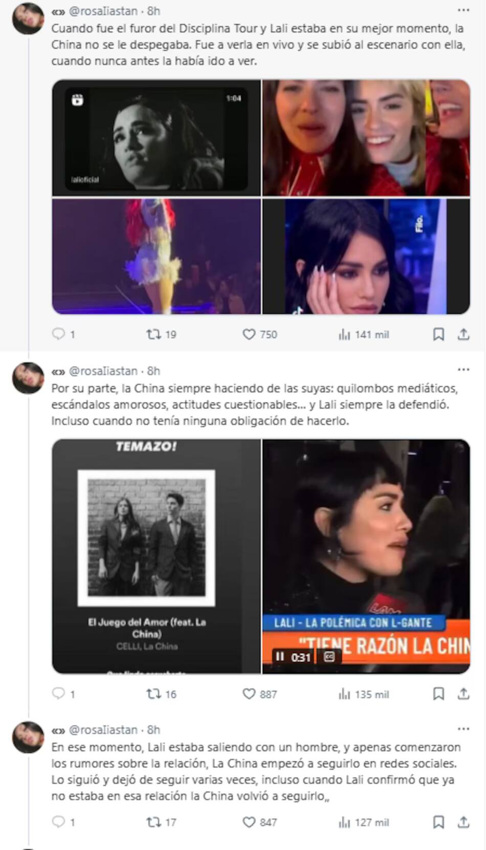 Lali Espósito y la China Suárez 6. Foto: X.