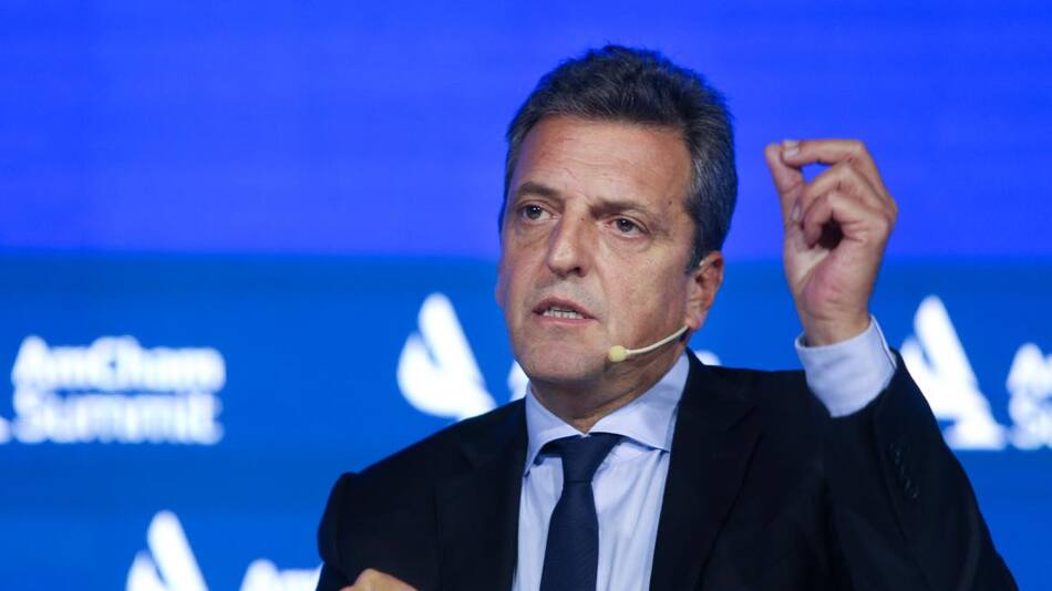 Sergio Massa en el AmCham Summit 2023. Foto: NA.