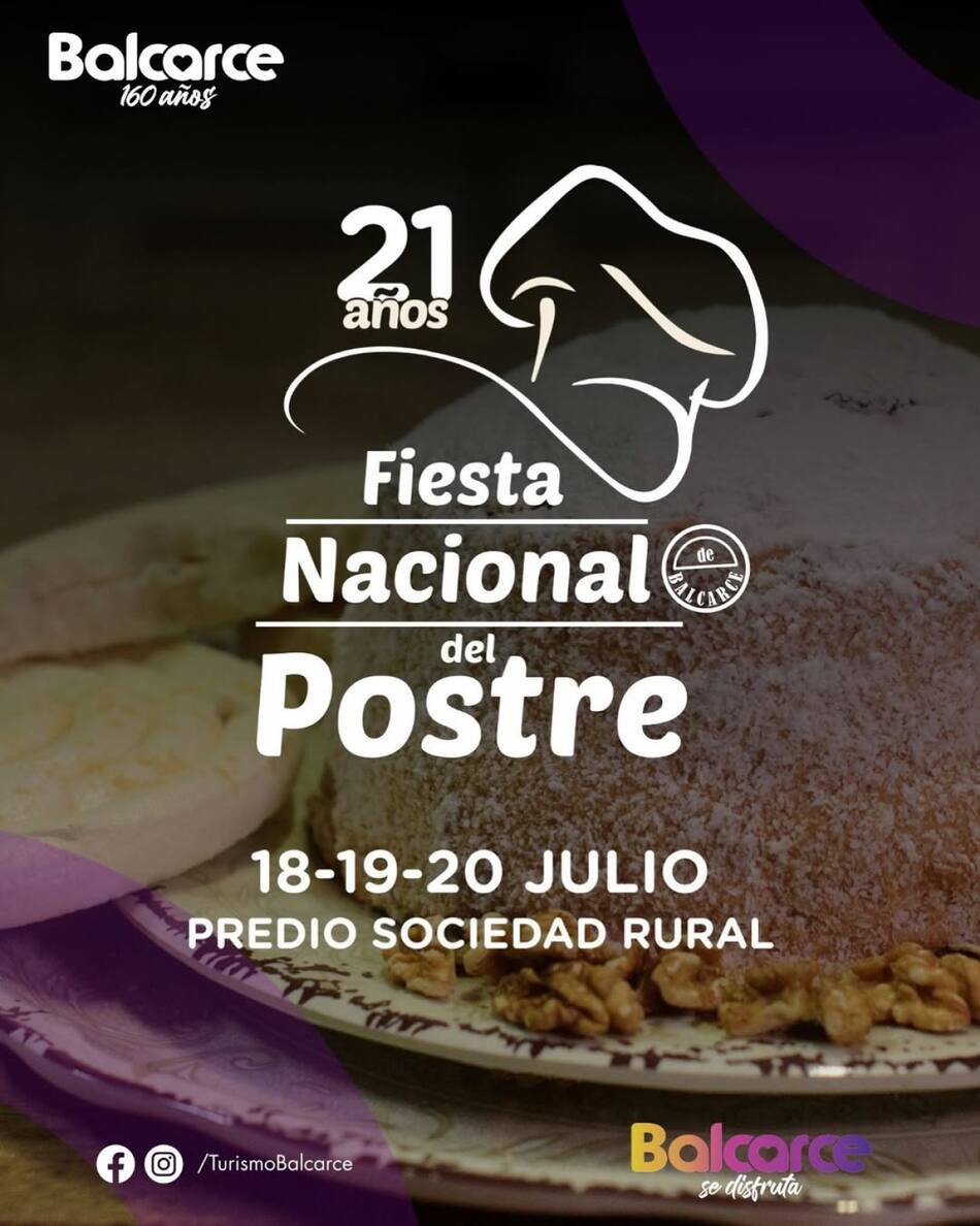 La Fiesta Nacional del Postre. Foto: Instagram @turismobalcarce