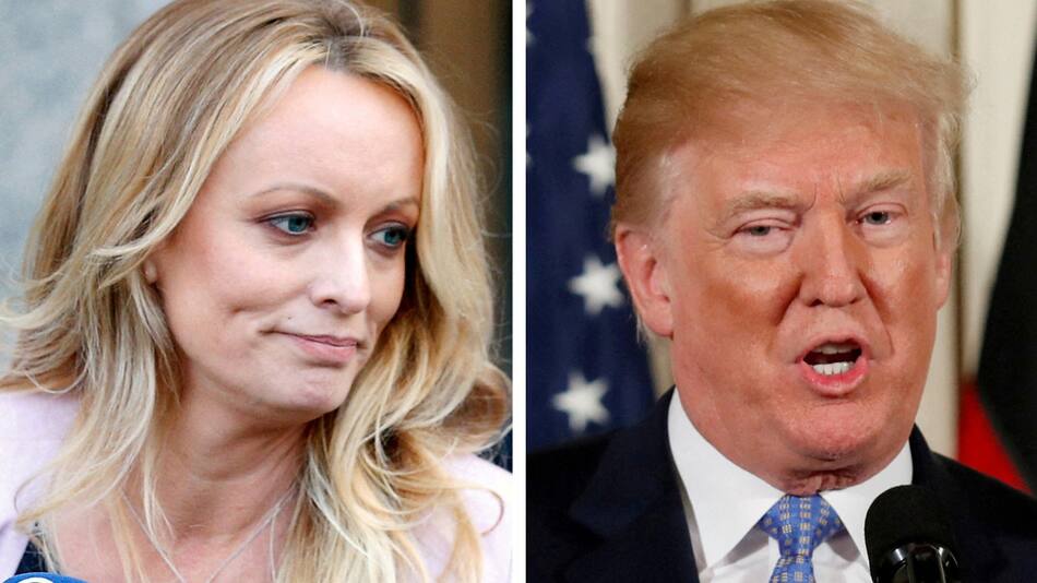 Stormy Daniels y Donald Trump. Foto: Reuters.