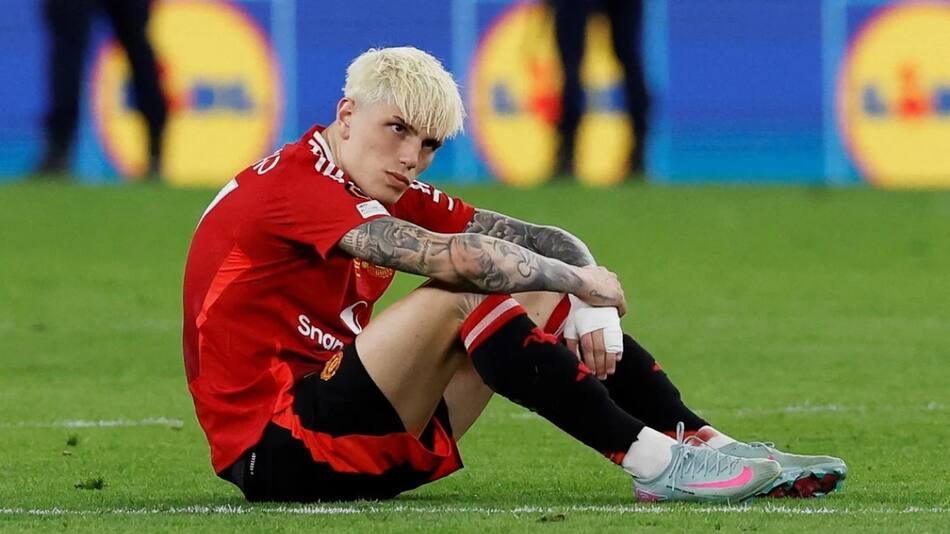 Alejandro Garnacho en la final de la Europa League. Foto: NA
