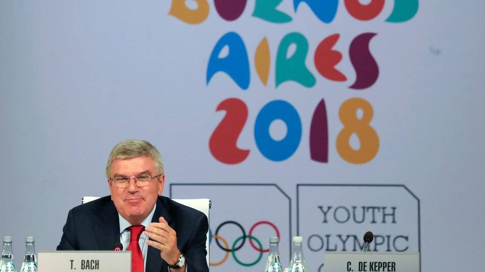 Thomas Bach en Juegos Olímpicos de la Juventud 2018 (Reuters)