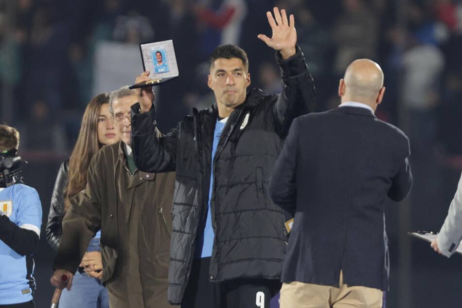 Despedida de Luis Suárez de la Selección de Uruguay. Foto: EFE.