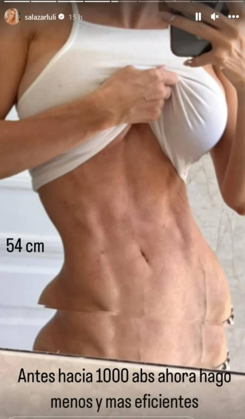 Luciana Salazar reveló la cantidad de abdominales que hace por día y cuánto mide su cintura